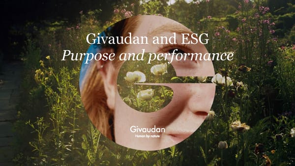 ESG Microsite | Givaudan - Page 1